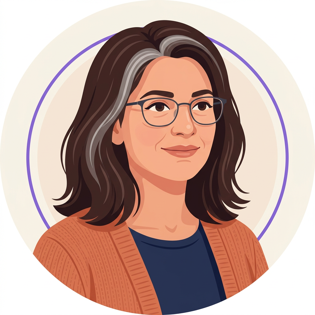 Portrait of Priya Nair, who writes about aging parents, pets and family life for Be Closer